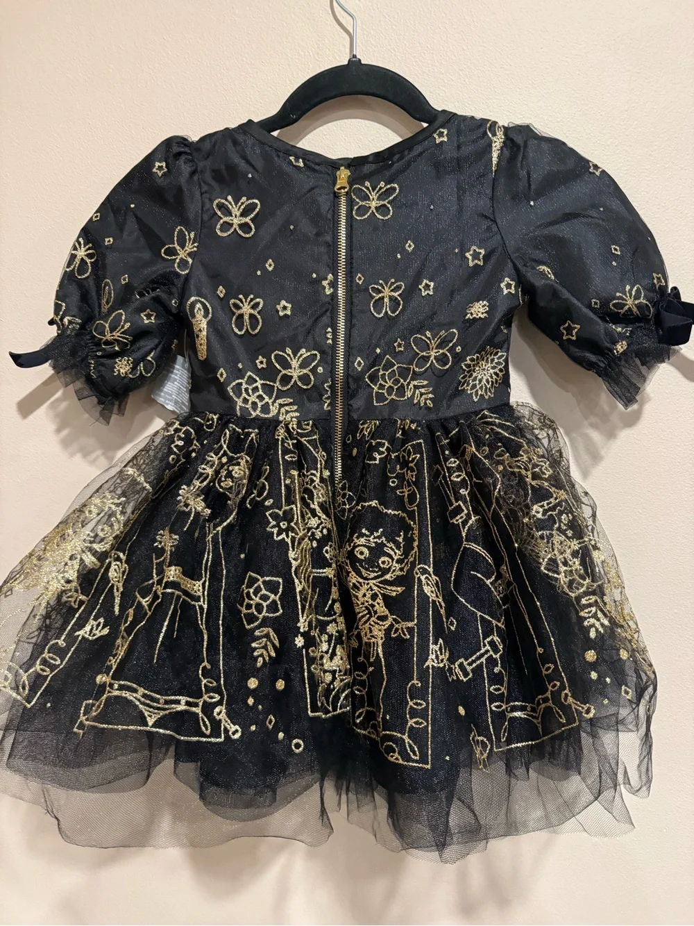 🧨Disney Encanto Elegant Black and Gold Sparkle Tulle elegant Costume Dress